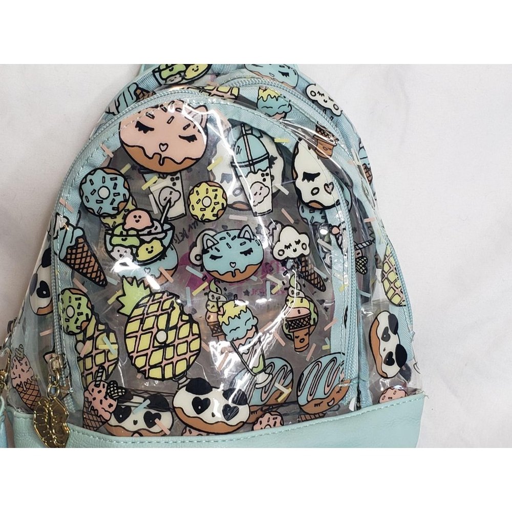 betsey johnson baseball mini backpack Betsey Johnson | Bags | Betsey Johnson Clear Small Backpack Snacks Donuts